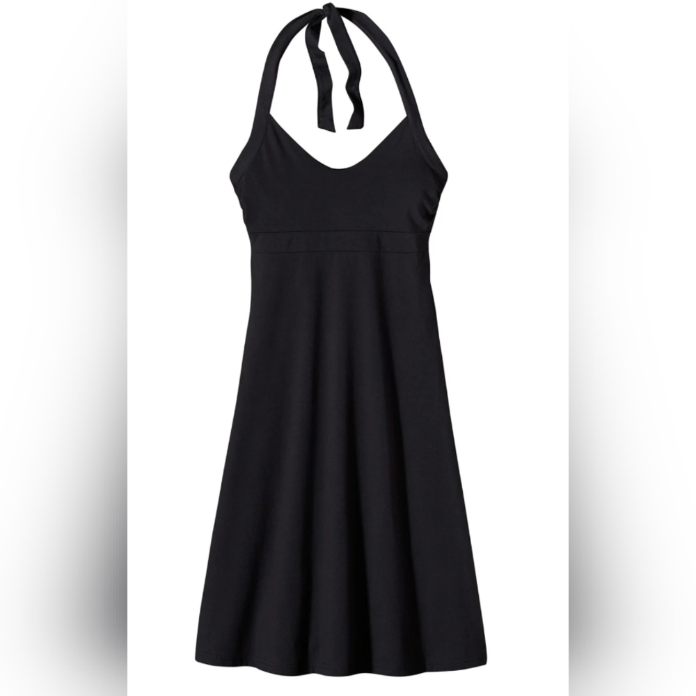 Iliana Patagonia Black Casual Halter Dress